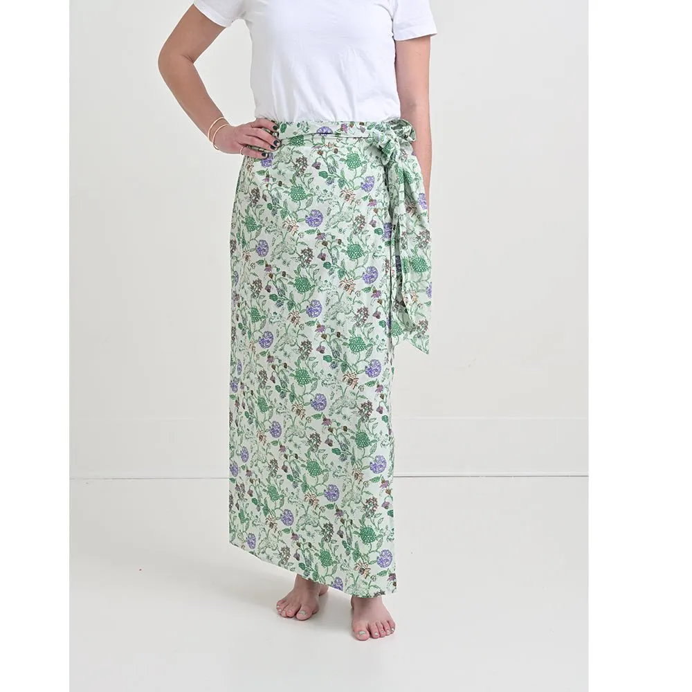 Mila Floral Emerald Wrap Sarong