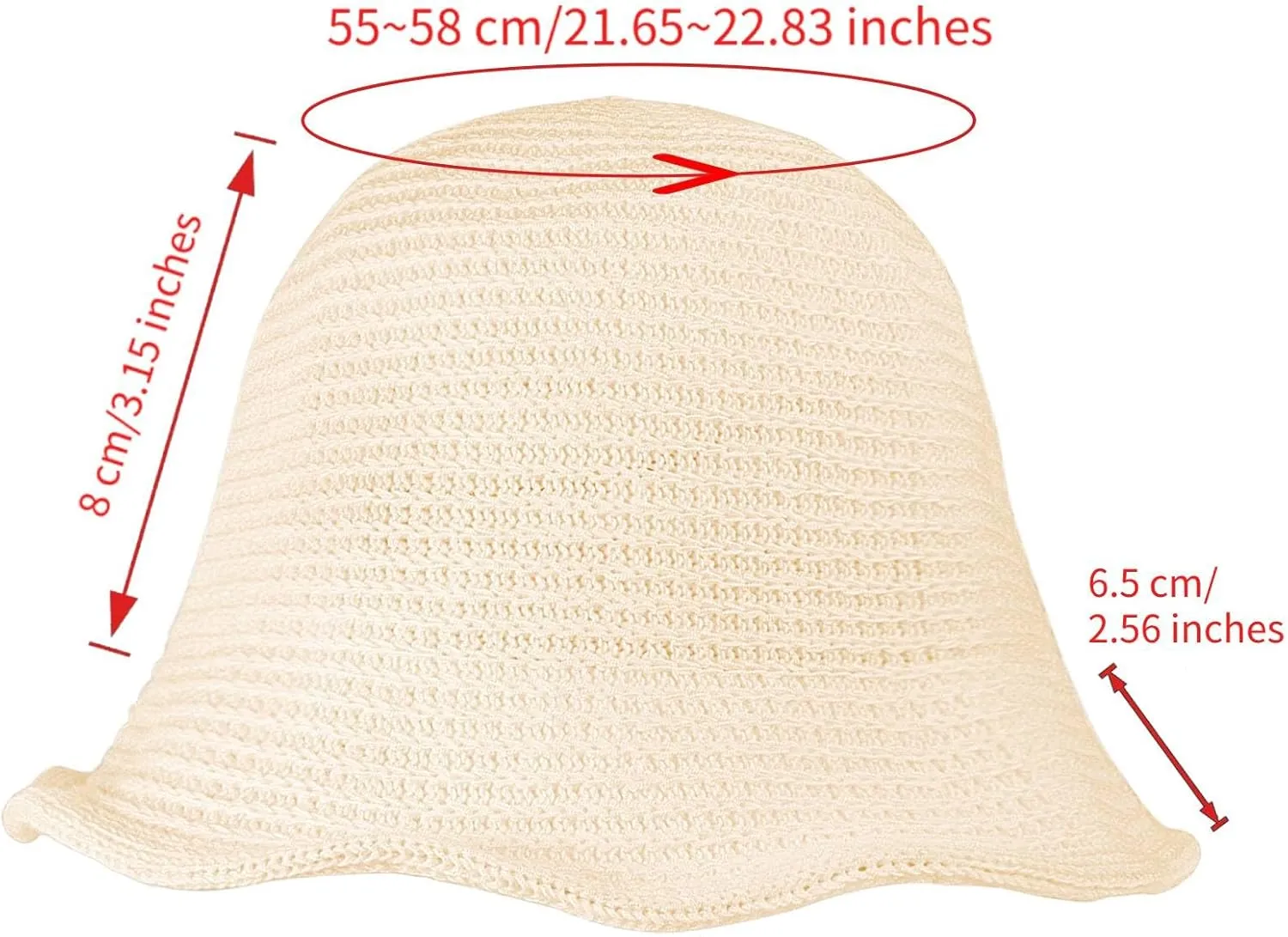 MILAKOO Crochet Bucket Hat Knit Braided Floppy Soild Color Cap for Women Foldable Sun Bowler Hat