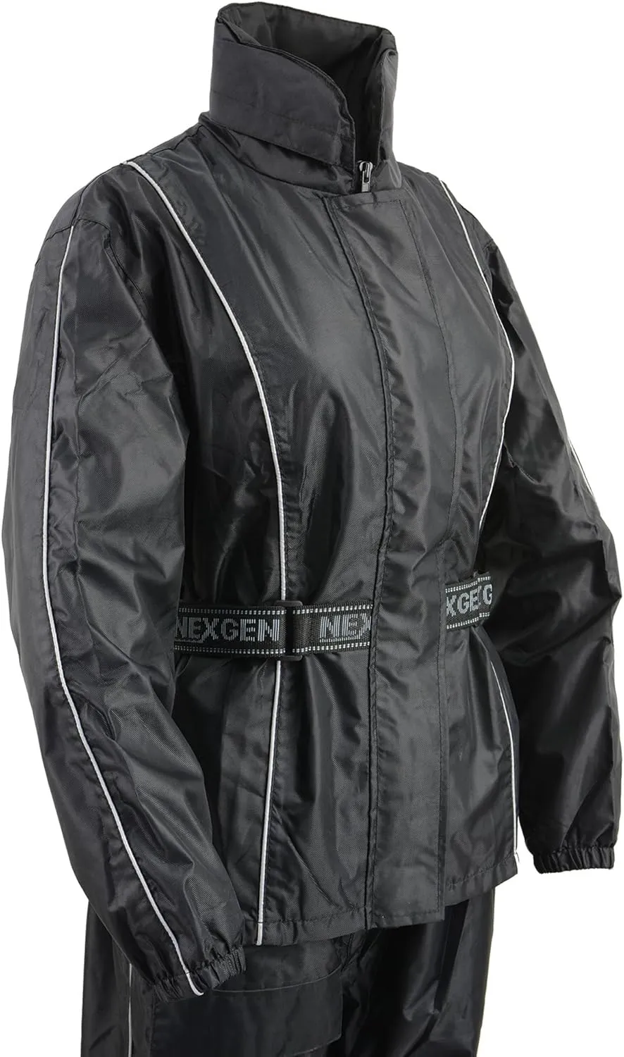 Milwaukee Leather Women's Water-Resistant Motorcycle Rain Suit with Hi Vis Reflective Tape SH2215L