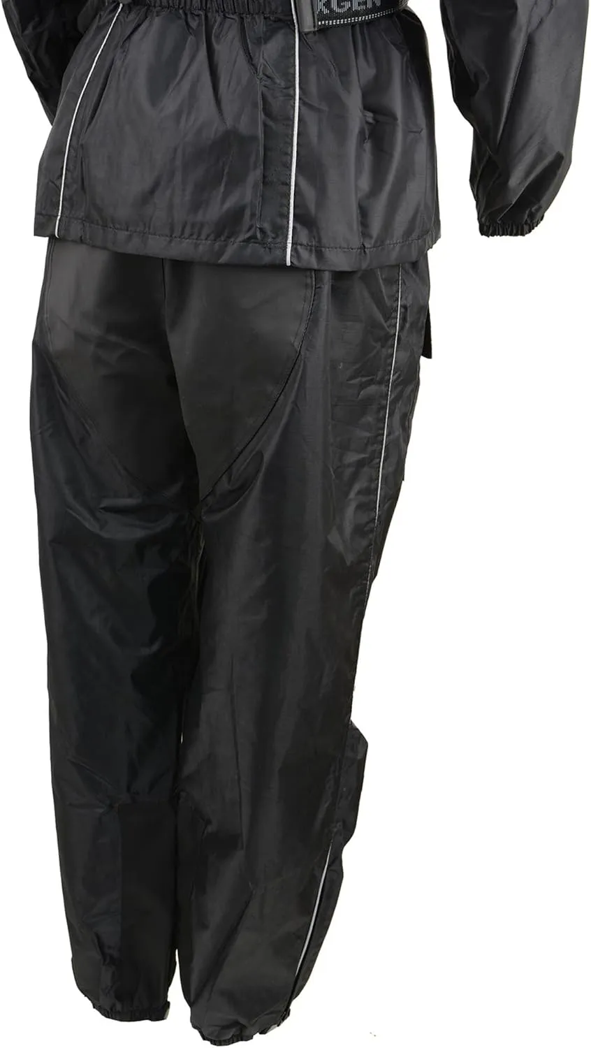 Milwaukee Leather Women's Water-Resistant Motorcycle Rain Suit with Hi Vis Reflective Tape SH2215L