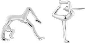 Mismatch Yoga Yogi Stud Earrings Jewelry with 925 Sterling Silver Back Posts