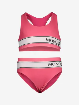 Moncler Enfant Moncler Girls Logo Bikini
