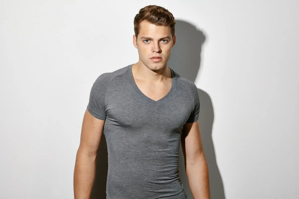 Mr. Davis Men's Bamboo Viscose Traditional Cut V Neck - Stylish Undershirts with Stretch Fabric for a 3 Pack