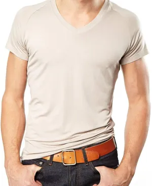 Mr. Davis Men's Bamboo Viscose Traditional Cut V Neck - Stylish Undershirts with Stretch Fabric for a 3 Pack