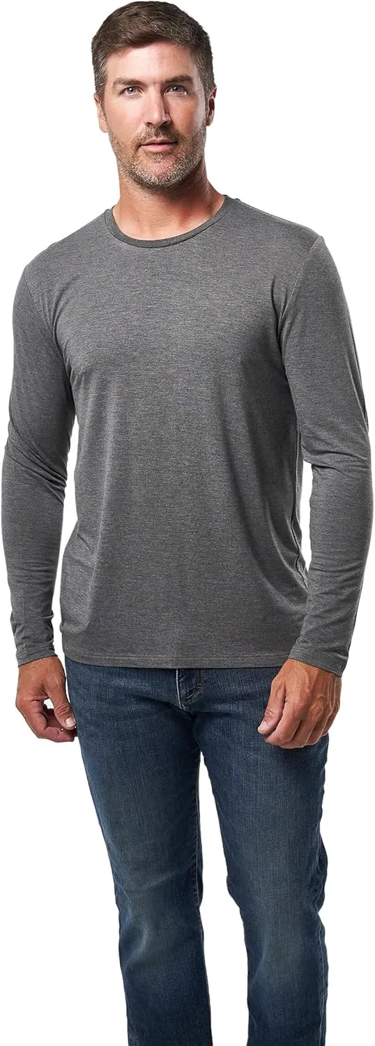 Mr. Davis Men's Long Sleeve Bamboo Viscose Base Layer Undershirt - with Stretch Fabric for a