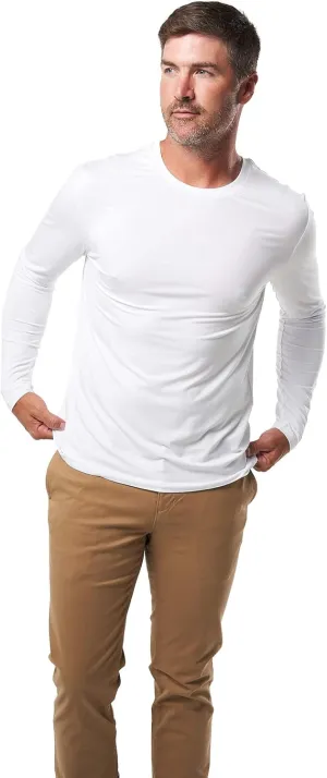 Mr. Davis Men's Long Sleeve Bamboo Viscose Base Layer Undershirt - with Stretch Fabric for a