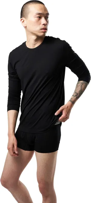 Mr. Davis Men's Long Sleeve Bamboo Viscose Base Layer Undershirt - with Stretch Fabric for a
