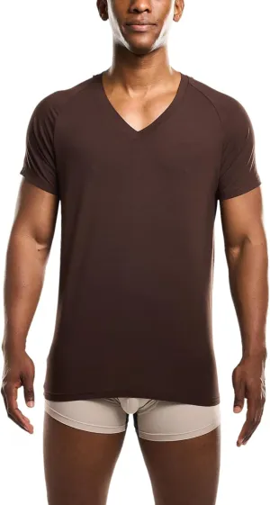 Mr. Davis Traditional Cut V Neck Undershirt in Bamboo Viscose - Stylish Undershirts with Stretch Fabric for a