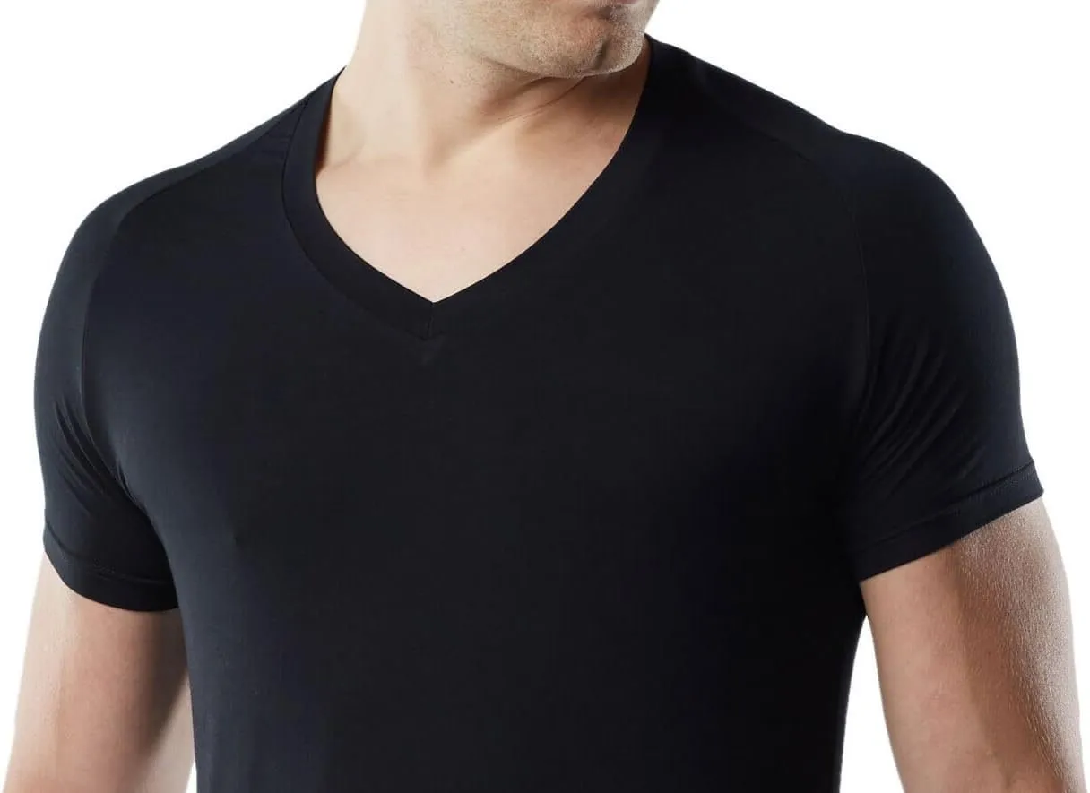 Mr. Davis Traditional Cut V Neck Undershirt in Bamboo Viscose - Stylish Undershirts with Stretch Fabric for a