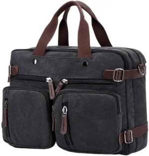 Multiple Compartment Water Resistant Laptop Bag Briefcase Business Vintage Waterproof Duffel for Travel
