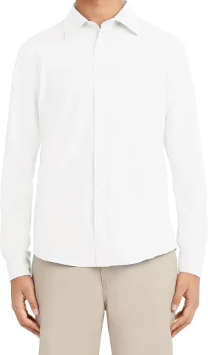Nautica Young Men's Uniform Long Sleeve Stretch Oxford Shirt