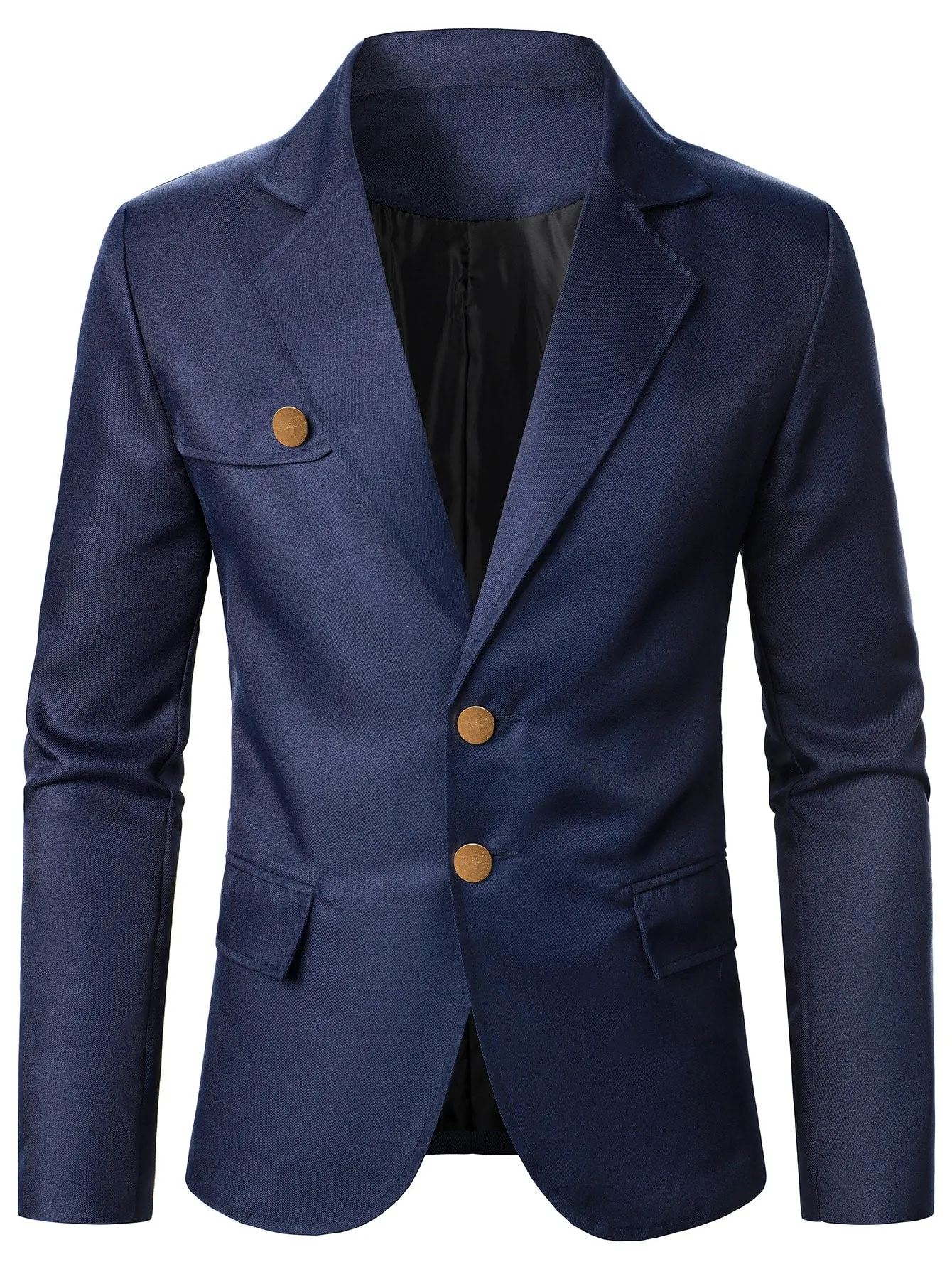 Navy Blue Single Breasted Blazer
