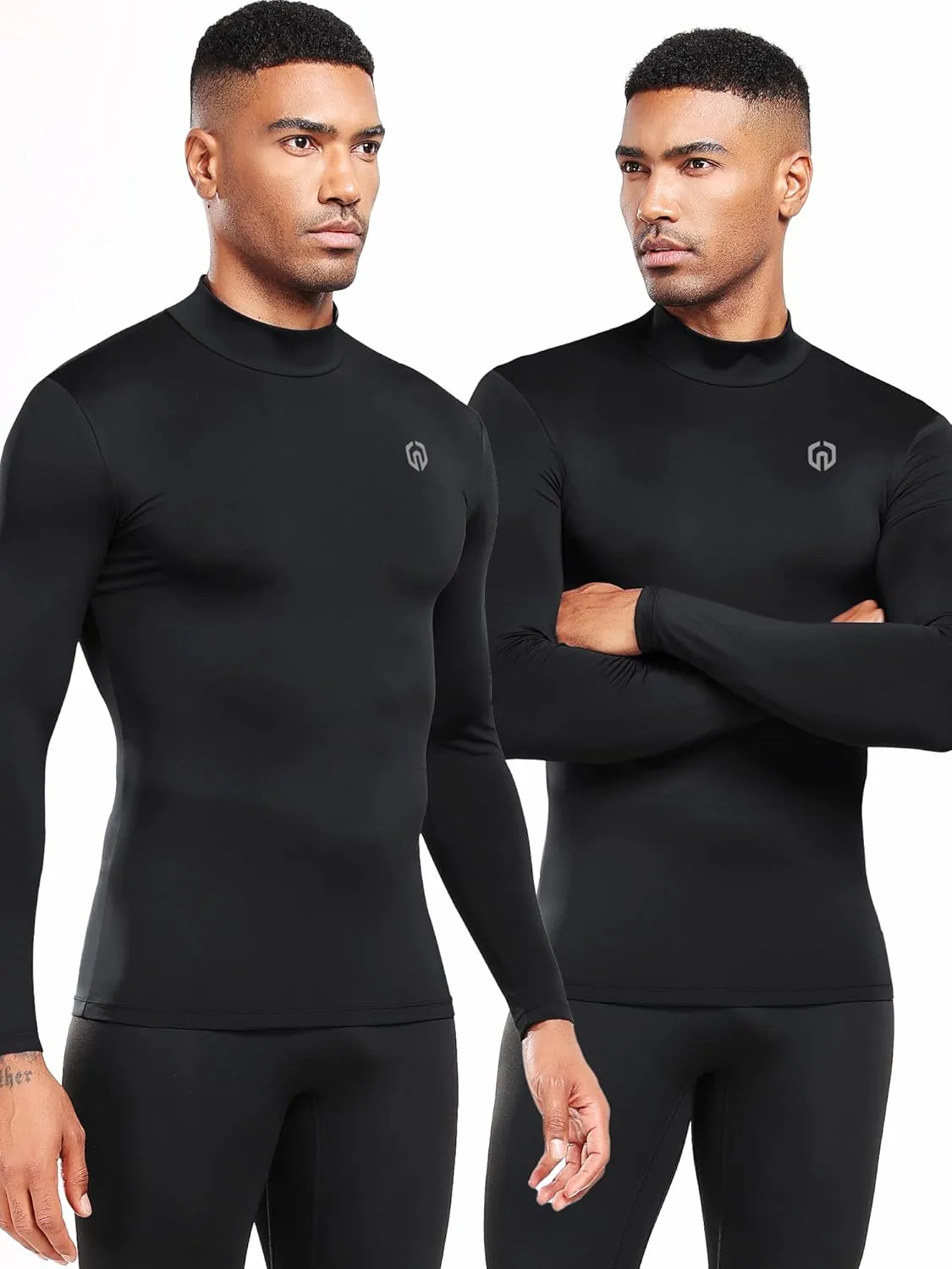 NELEUS 4 Pack Men's Workout Long Sleeve Shirts Compression Dry Fit Muscle Tops