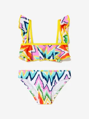 Nessi Byrd Girls Akeno Zig Zag Bikini in Multicolour