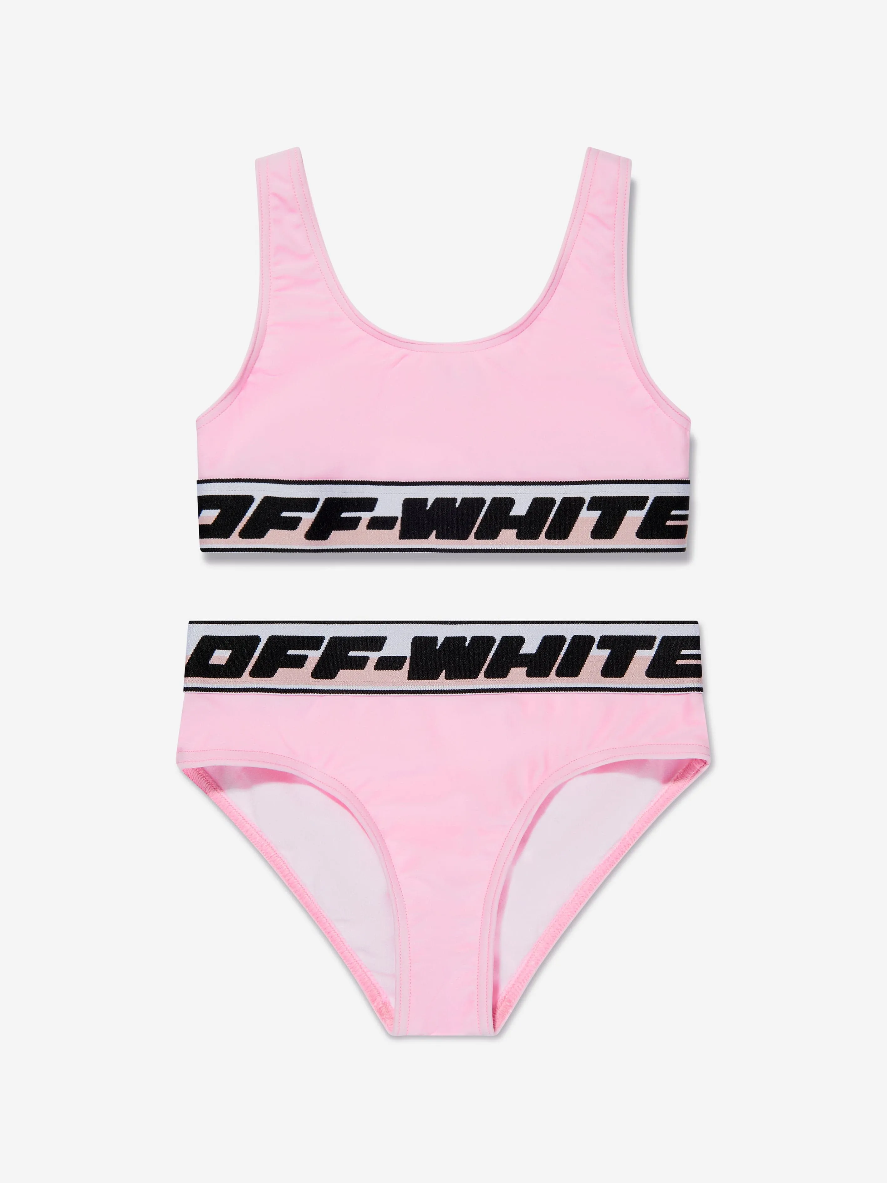 Off-White Girls Logo Band Bikini in Pink