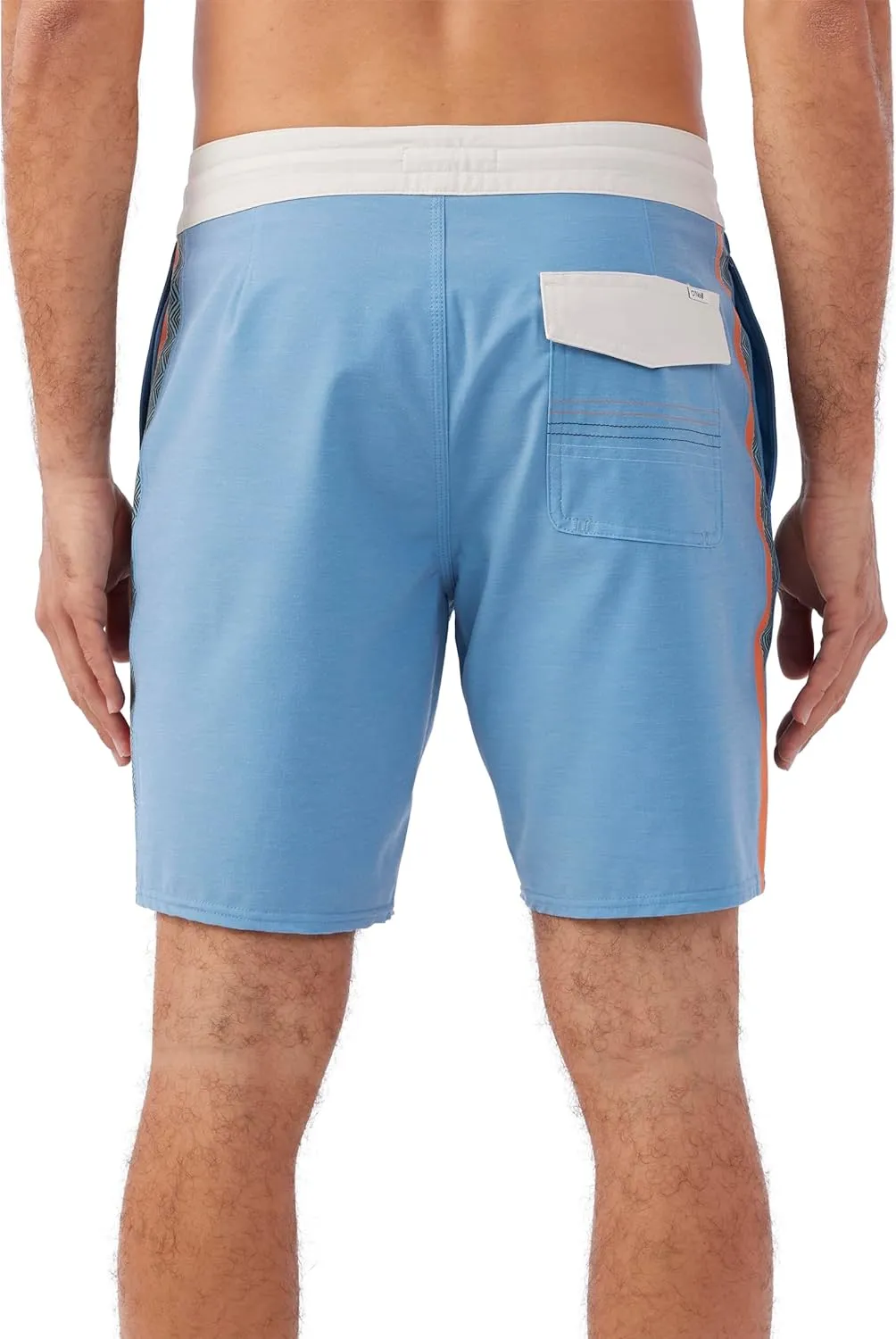 O'NEILL Men's 18 Inch Side Stripe Boardshorts - Quick Dry Swim Trunks for Men with Stretch Fabric and Pockets