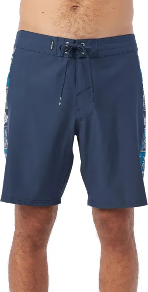O'NEILL Men's 18 Inch Side Stripe Boardshorts - Quick Dry Swim Trunks for Men with Stretch Fabric and Pockets