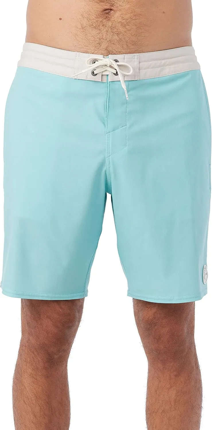 O'NEILL Men's 18 Inch Side Stripe Boardshorts - Quick Dry Swim Trunks for Men with Stretch Fabric and Pockets