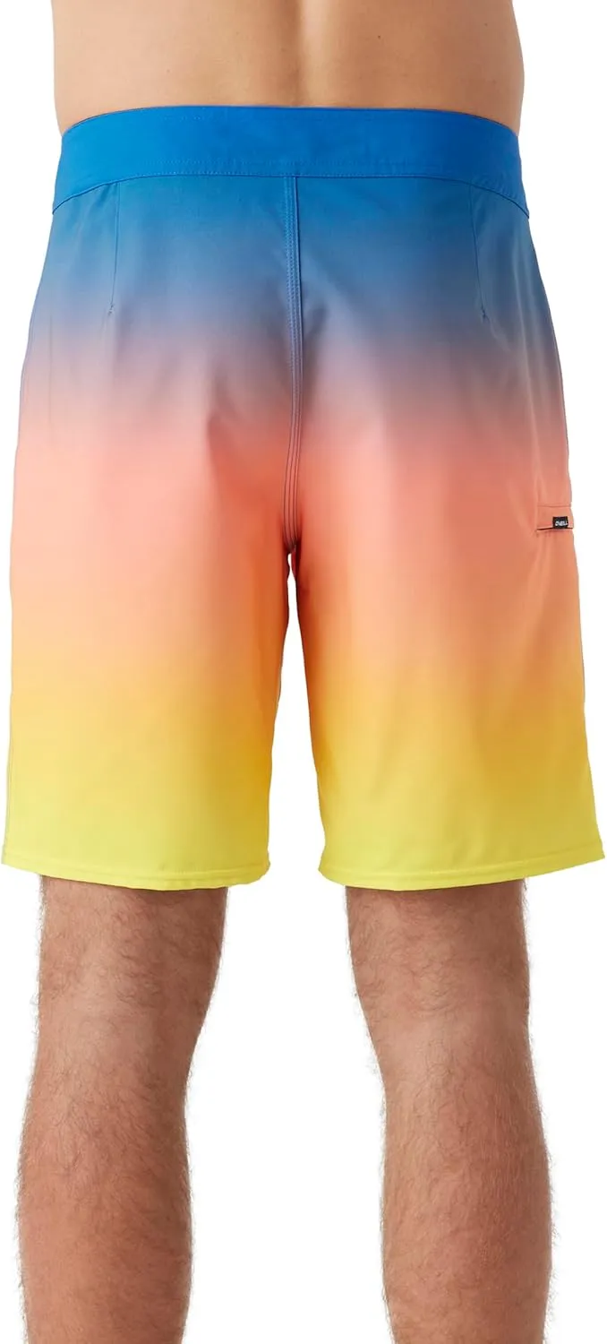 O'NEILL Men's 19 Inch Fade Boardshorts - Water Resistant Swim Trunks for Men with Quick Dry Stretch Fabric and Pockets
