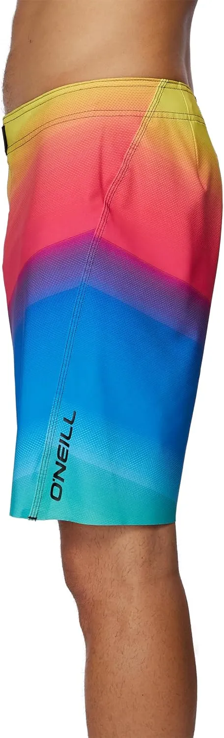 O'NEILL Men's 19 Inch Fade Boardshorts - Water Resistant Swim Trunks for Men with Quick Dry Stretch Fabric and Pockets