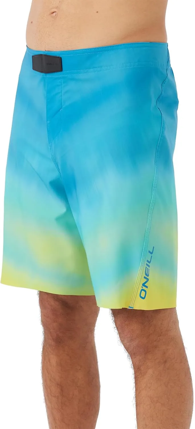 O'NEILL Men's 19 Inch Fade Boardshorts - Water Resistant Swim Trunks for Men with Quick Dry Stretch Fabric and Pockets