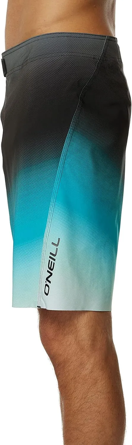 O'NEILL Men's 19 Inch Fade Boardshorts - Water Resistant Swim Trunks for Men with Quick Dry Stretch Fabric and Pockets