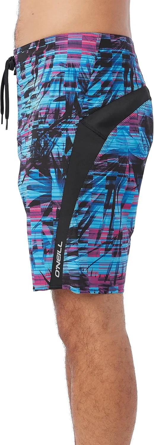 O'NEILL Men's 19 Inch S-Seam Boardshorts - Water Resistant Swim Trunks for Men with Quick Dry Stretch Fabric and Pockets