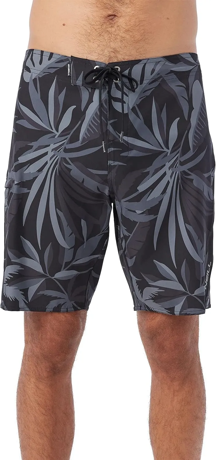 O'NEILL Men's 19 Inch S-Seam Boardshorts - Water Resistant Swim Trunks for Men with Quick Dry Stretch Fabric and Pockets