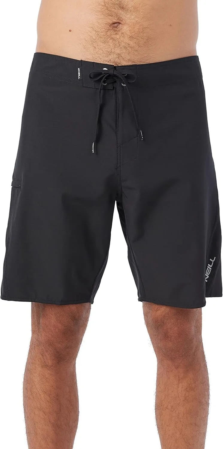 O'NEILL Men's 19 Inch S-Seam Boardshorts - Water Resistant Swim Trunks for Men with Quick Dry Stretch Fabric and Pockets