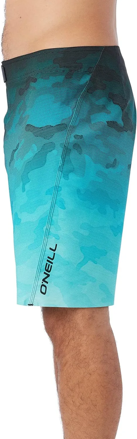 O'NEILL Men's 19 Inch S-Seam Boardshorts - Water Resistant Swim Trunks for Men with Quick Dry Stretch Fabric and Pockets