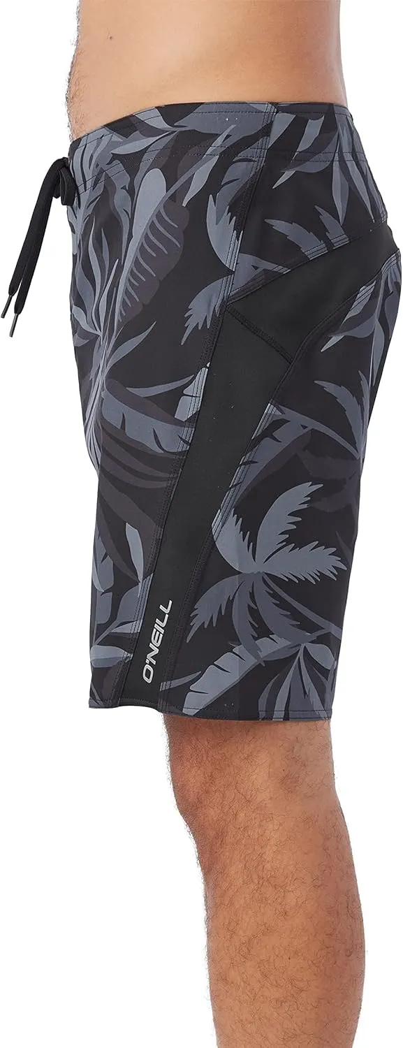 O'NEILL Men's 19 Inch S-Seam Boardshorts - Water Resistant Swim Trunks for Men with Quick Dry Stretch Fabric and Pockets