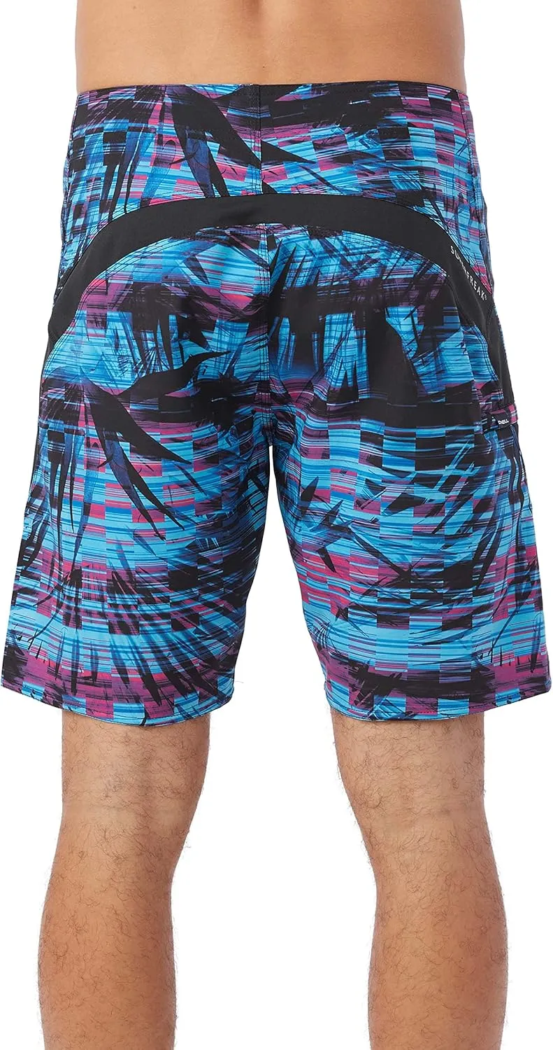 O'NEILL Men's 19 Inch S-Seam Boardshorts - Water Resistant Swim Trunks for Men with Quick Dry Stretch Fabric and Pockets