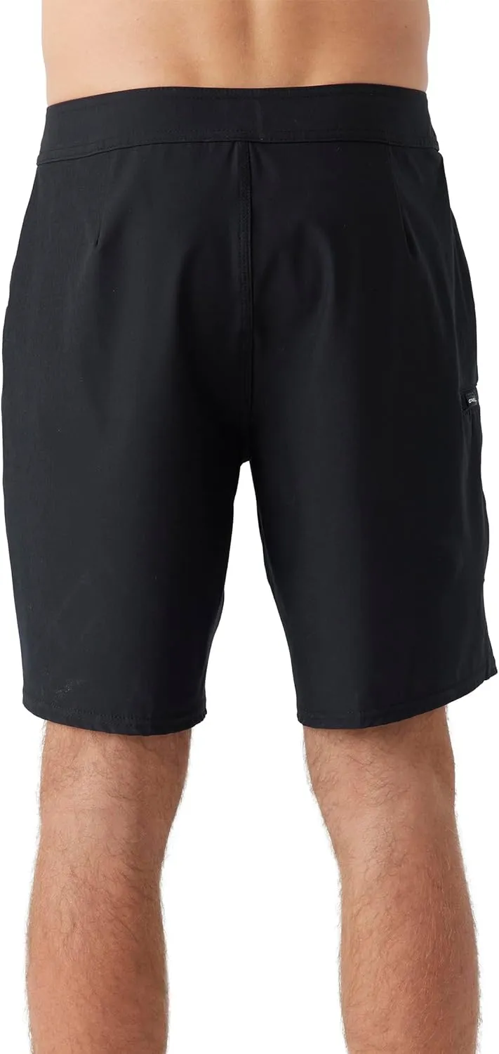 O'NEILL Men's 19 Inch Solid Boardshorts - Water Resistant Swim Trunks for Men with Quick Dry Stretch Fabric and Pockets