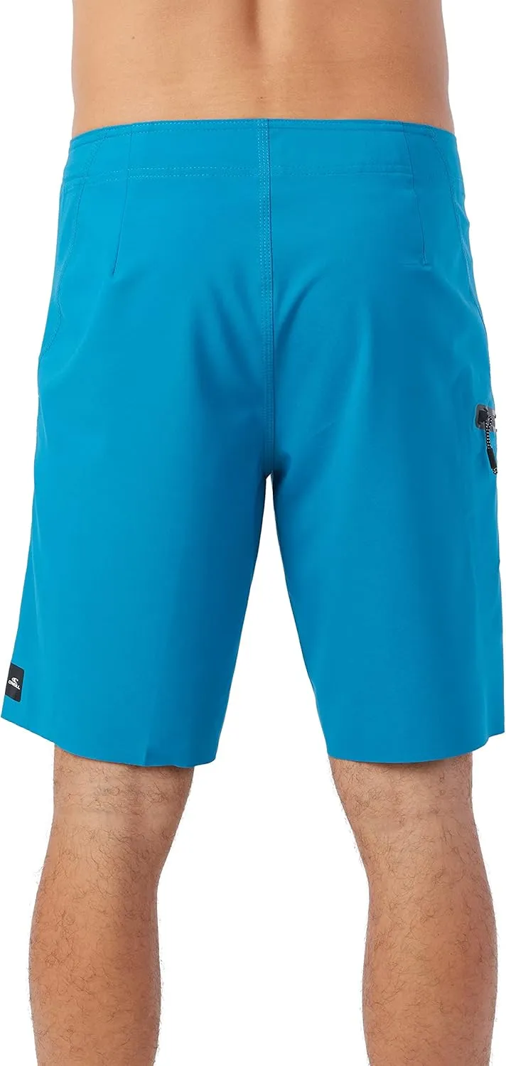 O'NEILL Men's 19 Inch Solid Boardshorts - Water Resistant Swim Trunks for Men with Quick Dry Stretch Fabric and Pockets