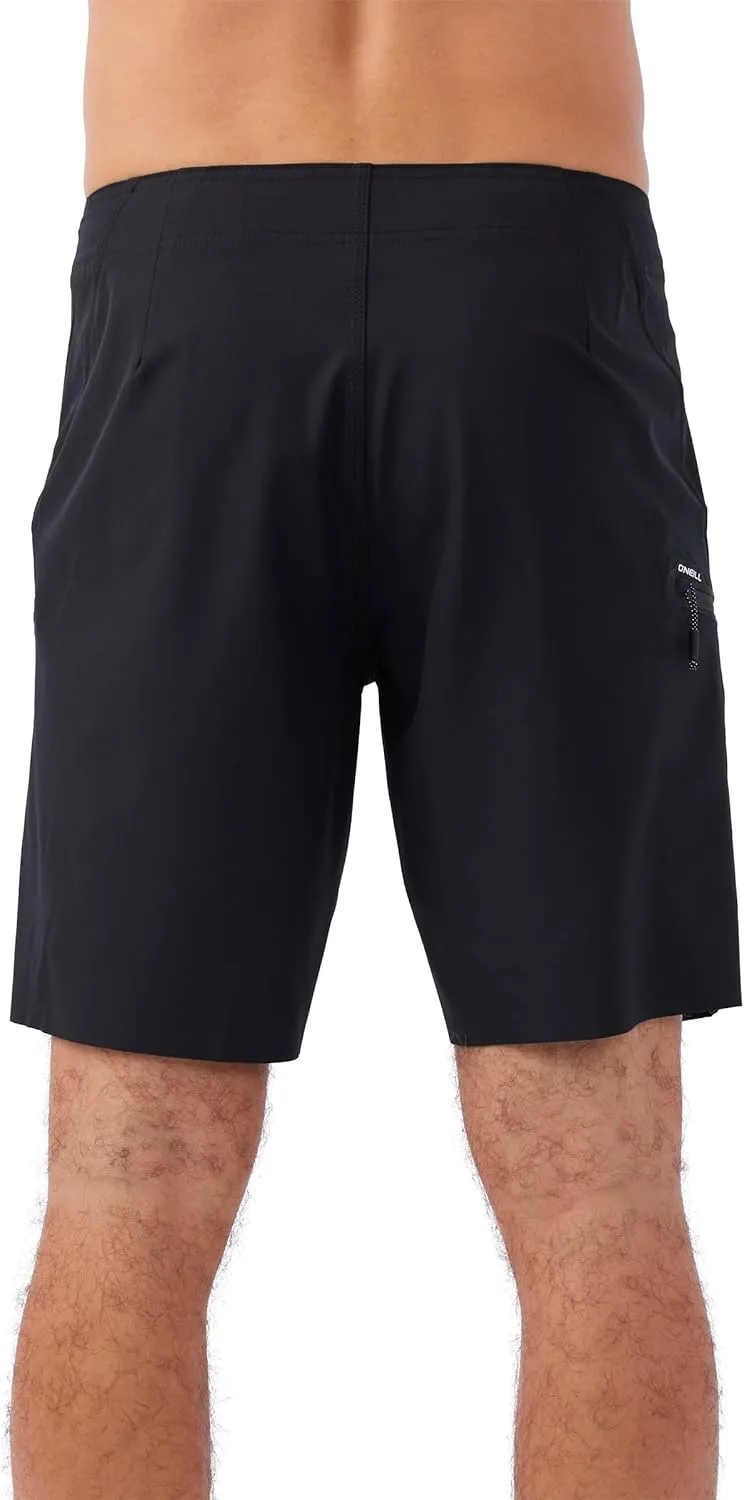 O'NEILL Men's 19 Inch Solid Boardshorts - Water Resistant Swim Trunks for Men with Quick Dry Stretch Fabric and Pockets