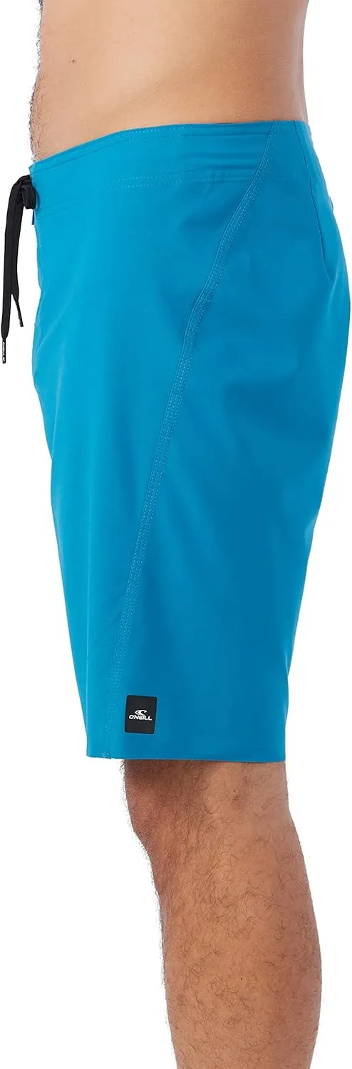 O'NEILL Men's 19 Inch Solid Boardshorts - Water Resistant Swim Trunks for Men with Quick Dry Stretch Fabric and Pockets
