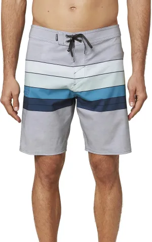 O'NEILL Men's 19 Inch Stripe Boardshorts - Water Resistant Swim Trunks for Men with Quick Dry Stretch Fabric and Pockets