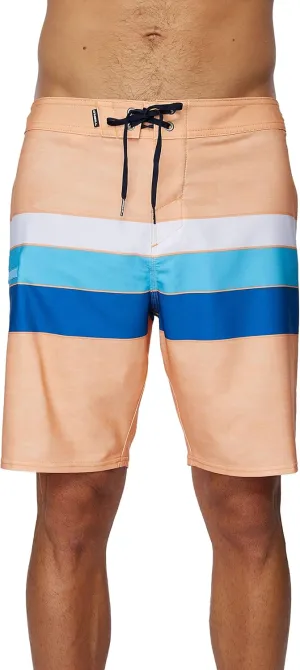 O'NEILL Men's 19 Inch Stripe Boardshorts - Water Resistant Swim Trunks for Men with Quick Dry Stretch Fabric and Pockets