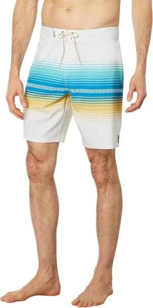 O'NEILL Men's 19 Inch Stripe Boardshorts - Water Resistant Swim Trunks for Men with Quick Dry Stretch Fabric and Pockets