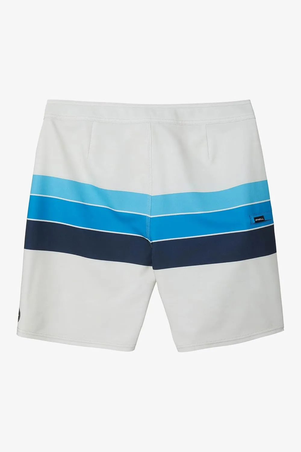 O'NEILL Men's 19 Inch Stripe Boardshorts - Water Resistant Swim Trunks for Men with Quick Dry Stretch Fabric and Pockets