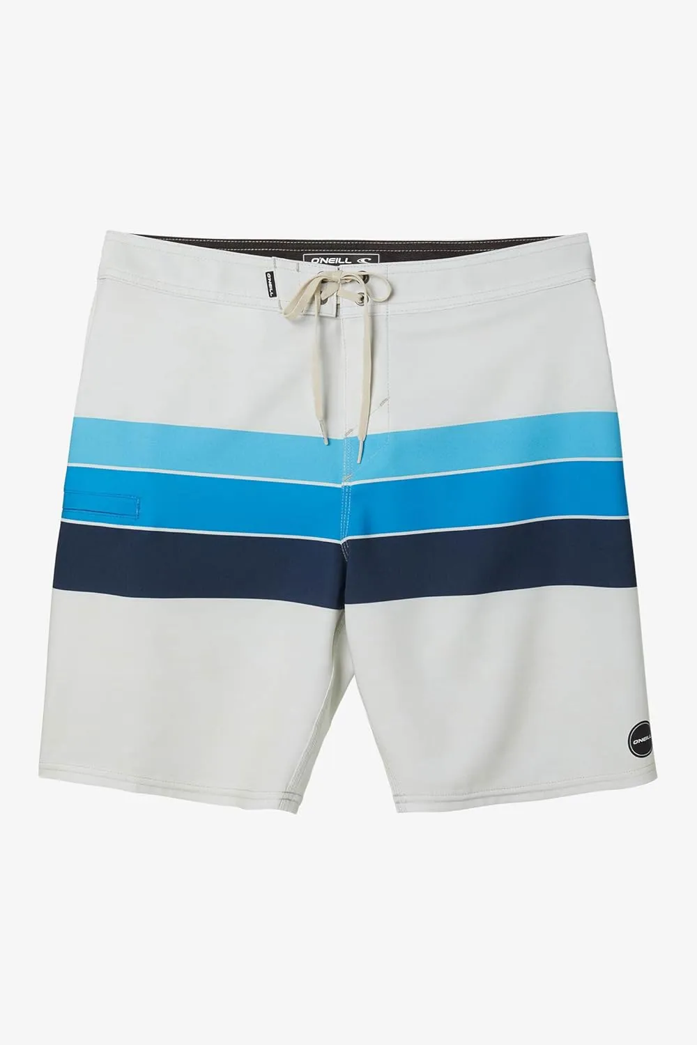 O'NEILL Men's 19 Inch Stripe Boardshorts - Water Resistant Swim Trunks for Men with Quick Dry Stretch Fabric and Pockets
