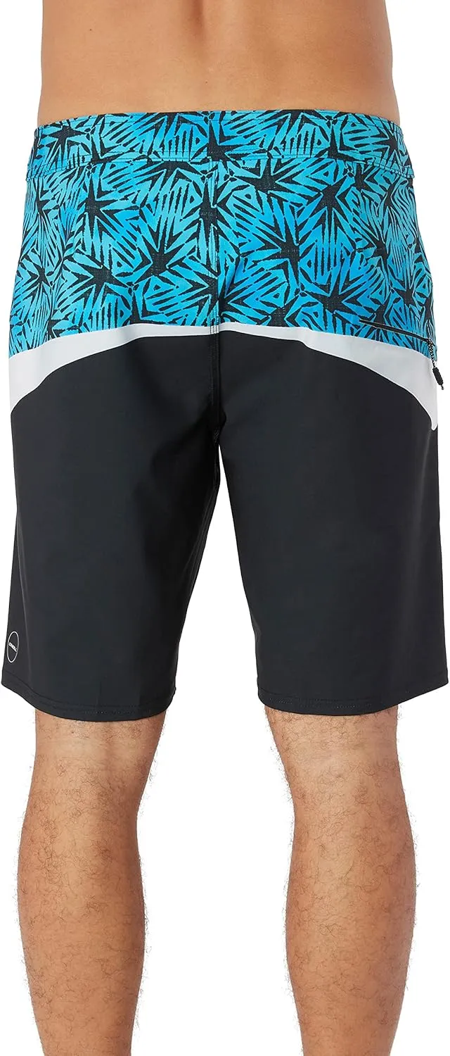 O'NEILL Men's 20 Inch Geo Print Boardshorts - Water Resistant Swim Trunks for Men with Quick Dry Stretch Fabric and Pockets