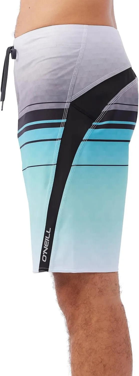 O'NEILL Men's 20 Inch S-Seam Boardshorts - Water Resistant Swim Trunks for Men with Quick Dry Stretch Fabric and Pockets