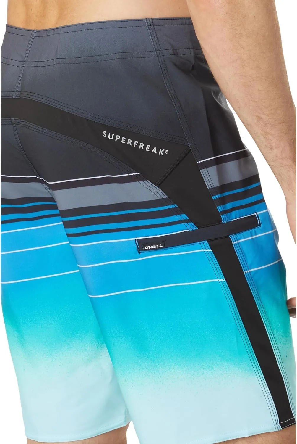 O'NEILL Men's 20 Inch S-Seam Boardshorts - Water Resistant Swim Trunks for Men with Quick Dry Stretch Fabric and Pockets