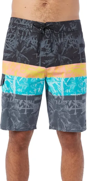 O'NEILL Men's 20 Inch Stripe Boardshorts - Water Resistant Swim Trunks for Men with Quick Dry Stretch Fabric and Pockets