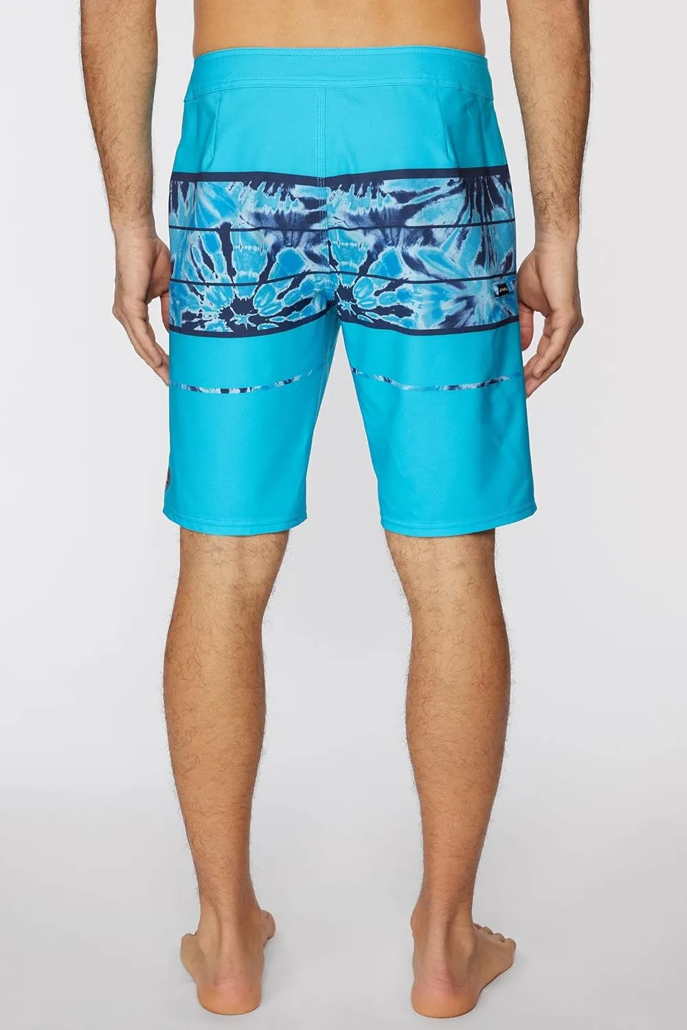O'NEILL Men's 20 Inch Stripe Boardshorts - Water Resistant Swim Trunks for Men with Quick Dry Stretch Fabric and Pockets