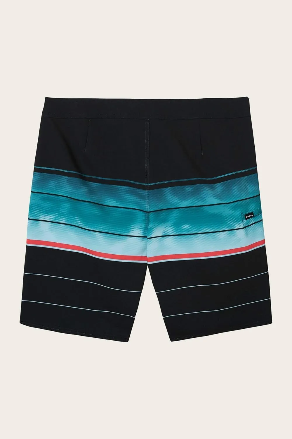 O'NEILL Men's 20 Inch Stripe Boardshorts - Water Resistant Swim Trunks for Men with Quick Dry Stretch Fabric and Pockets