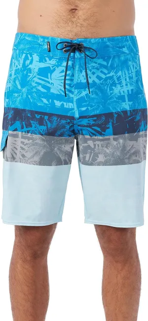 O'NEILL Men's 20 Inch Stripe Boardshorts - Water Resistant Swim Trunks for Men with Quick Dry Stretch Fabric and Pockets
