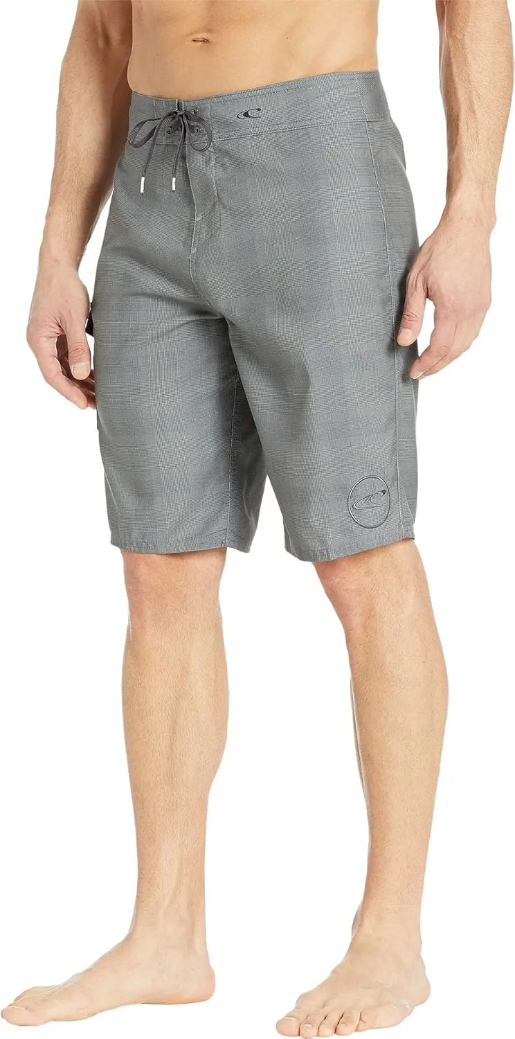 O'NEILL Men's 21 Inch Geo Print Boardshorts - Water Resistant Swim Trunks for Men with Quick Dry Stretch Fabric and Pockets