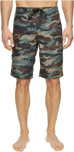 O'NEILL Men's 21 Inch Geo Print Boardshorts - Water Resistant Swim Trunks for Men with Quick Dry Stretch Fabric and Pockets